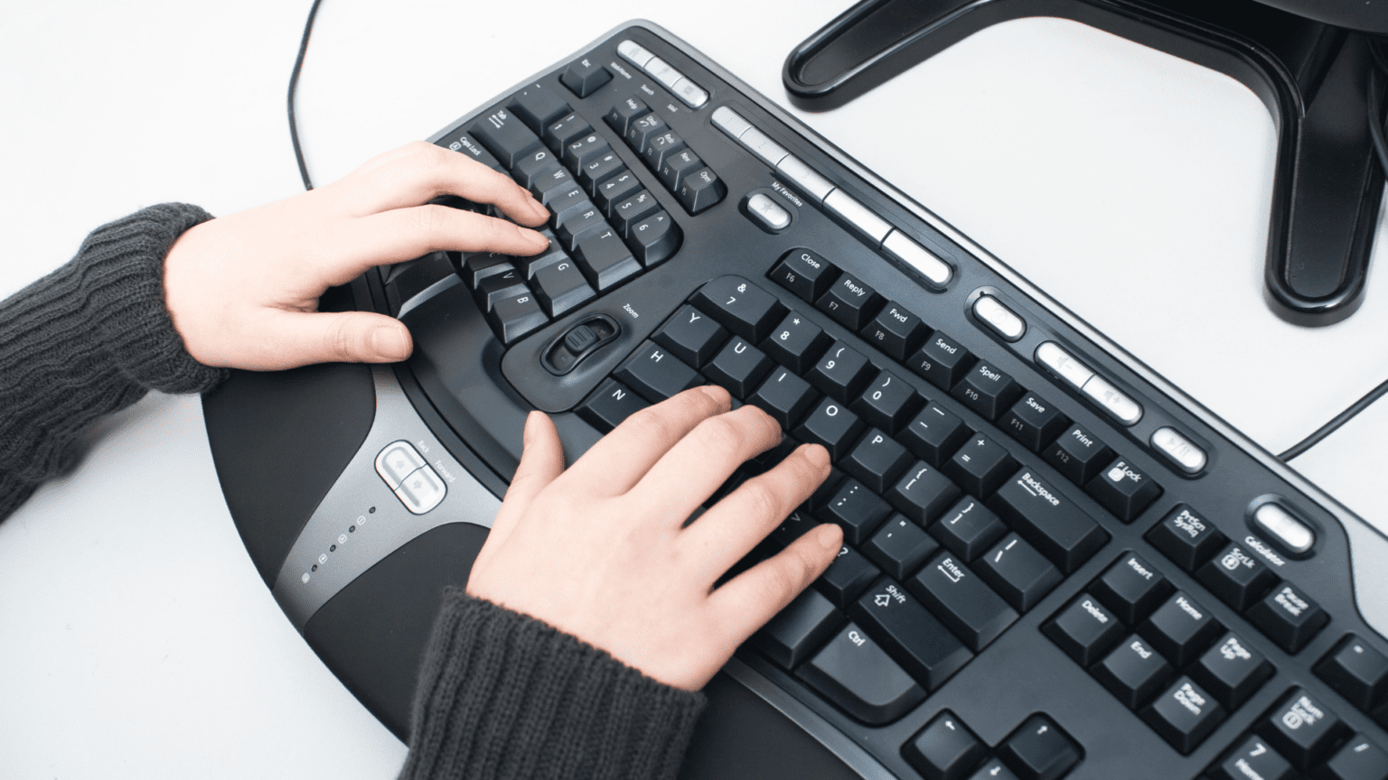 De positie van het keyboard en de muis
