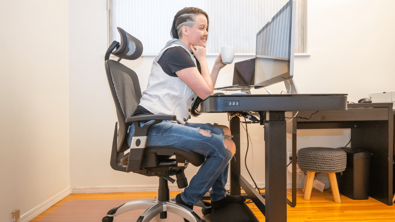 Een ergonomische bureaustoel