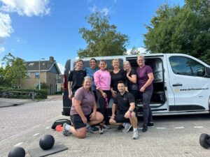 Fitness bus op locatie